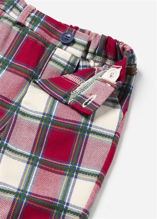 Mayoral Erkek Bebek Ekose Pantolon Kırmızı 2522