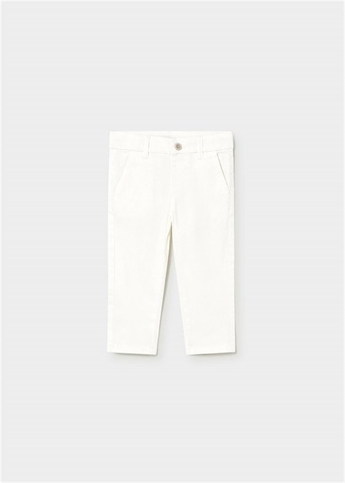 Mayoral Erkek Bebek Gabardin Pantolon Beyaz 522