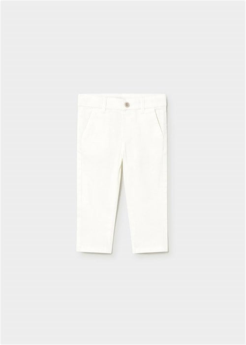 Mayoral Erkek Bebek Gabardin Pantolon Beyaz 522