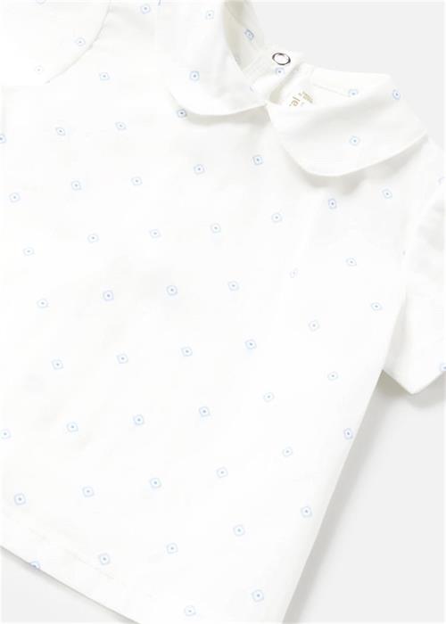 Mayoral Erkek Bebek Gömlek Triko Şort Takım Beyaz 1206