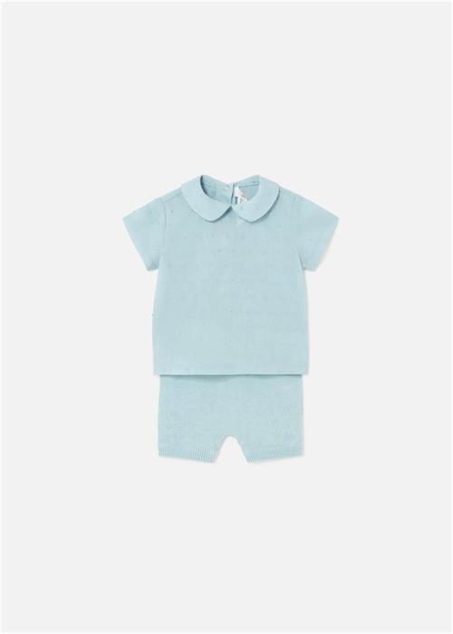 Mayoral Erkek Bebek Gömlek Triko Şort Takım Mint 1206