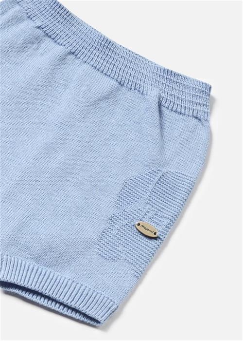 Mayoral Erkek Bebek Gömlek Triko Şort Takım Beyaz 1206