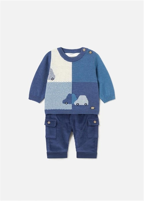 Mayoral Erkek Bebek Kazak Pantolon Takım Lacivert 2529