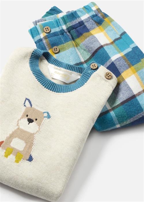 Mayoral Erkek Bebek Kazak Pantolon Takımı Bej 2517