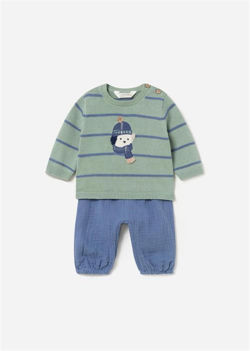 Mayoral Erkek Bebek Kazak Pantolon Takımı Yeşil 2517