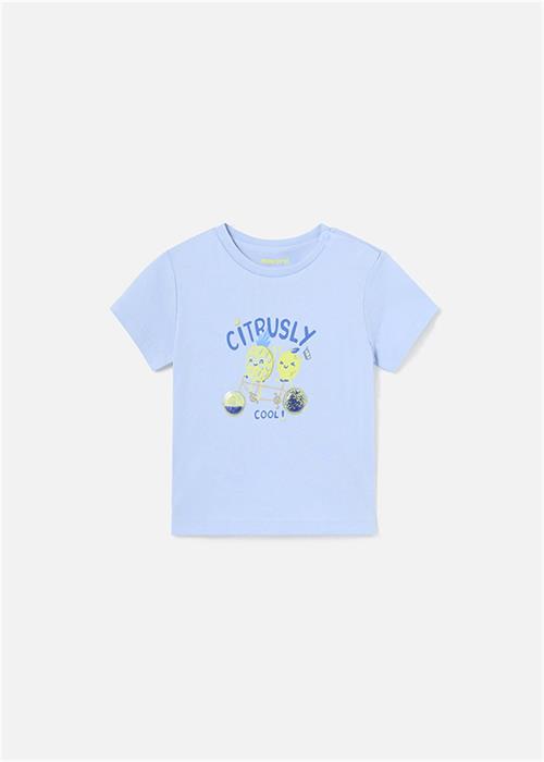 Mayoral Erkek Bebek Kısa Kollu Pamuklu Tişört Mavi 1026 