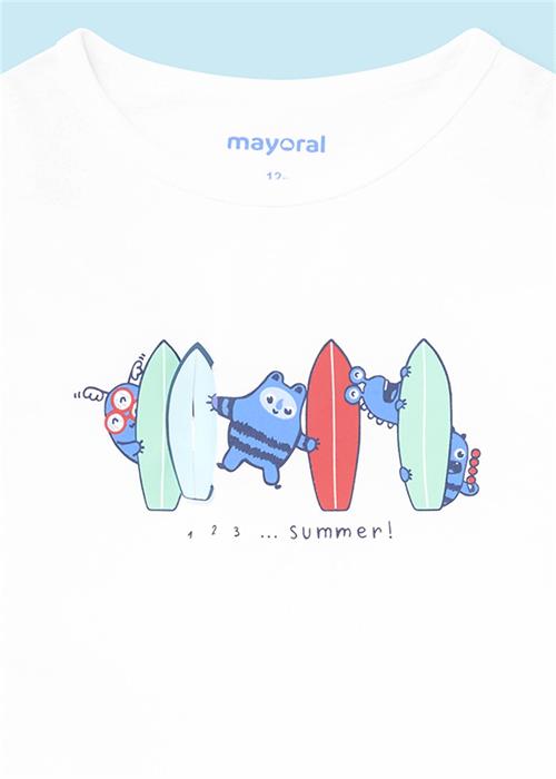 Mayoral Erkek Bebek Kolsuz Tişört Krem 1036