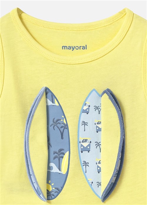 Mayoral Erkek Bebek Kolsuz Tişört Sarı 1069