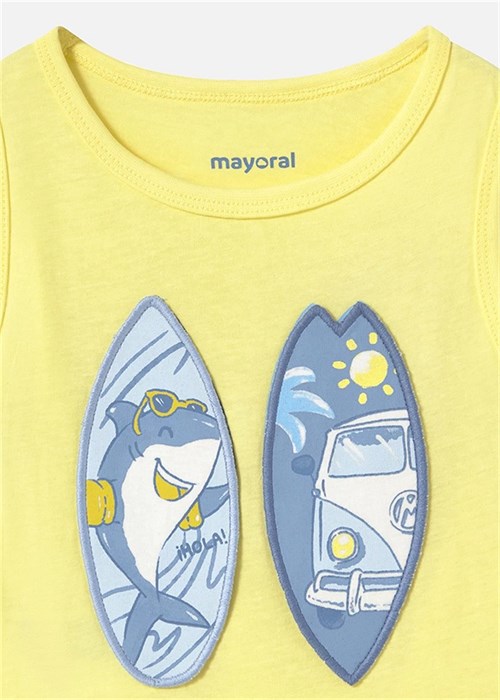 Mayoral Erkek Bebek Kolsuz Tişört Sarı 1069