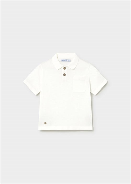 Mayoral Erkek Bebek Polo Yaka Düğmeli Tişört Beyaz 1109