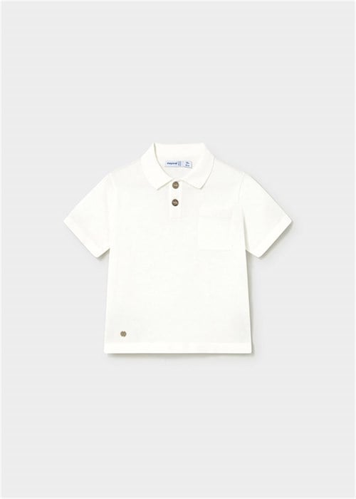 Mayoral Erkek Bebek Polo Yaka Düğmeli Tişört Beyaz 1109