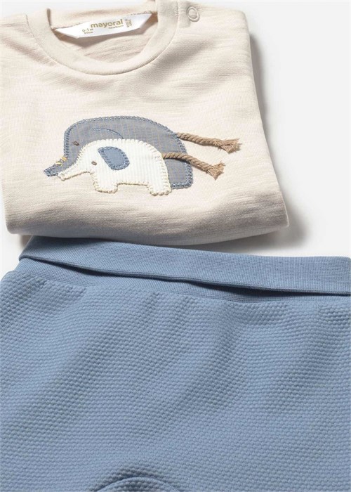 Mayoral Erkek Bebek Sweatshirt Patikli Alt Üst Takım Mavi 1599