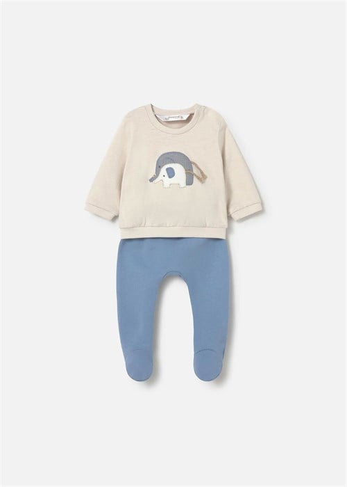 Mayoral Erkek Bebek Sweatshirt Patikli Alt Üst Takım Mavi 1599
