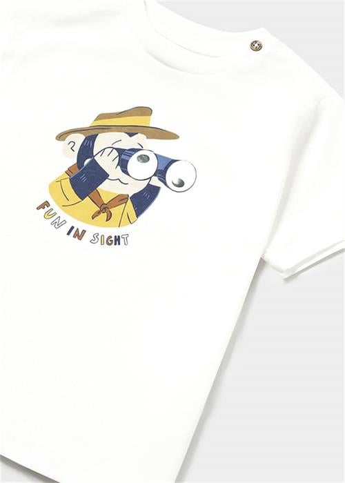 Mayoral Erkek Bebek Tişört Krem 1018