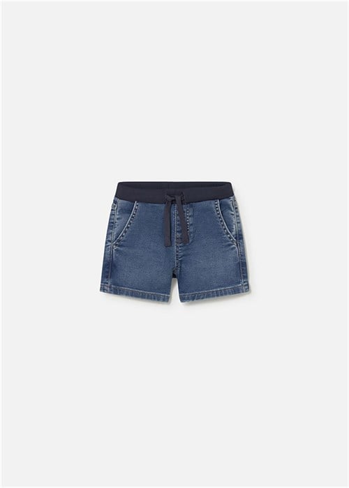 Mayoral Erkek Bebek Yumuşak Denim Bermuda Şort Lacivert 1221