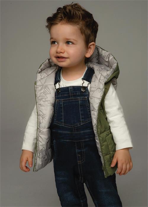 Mayoral Erkek Bebek Yumuşak Denim Kot Tulum Lacivert 2637