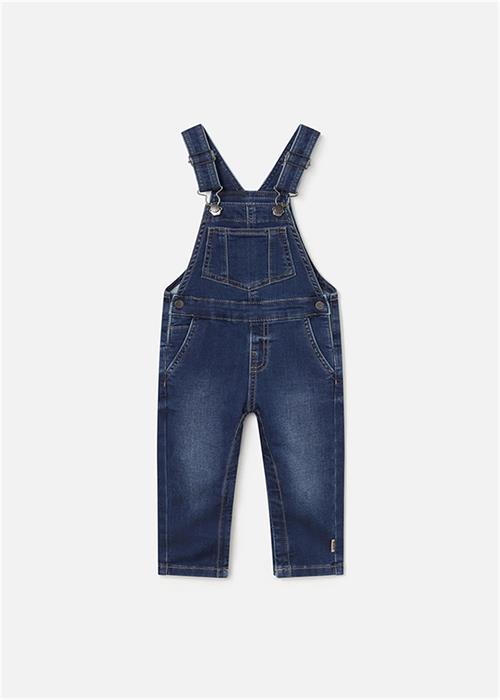 Mayoral Erkek Bebek Yumuşak Denim Kot Tulum Lacivert 2637