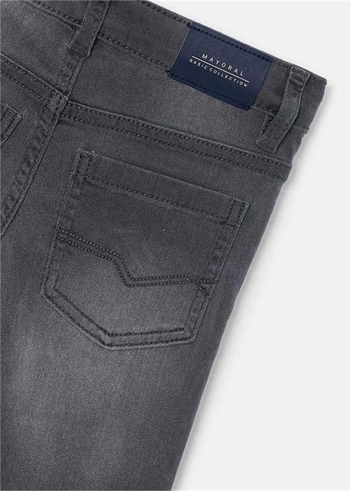 Mayoral Erkek Çocuk Basic Slim Fit Kot Pantolon Gri 515