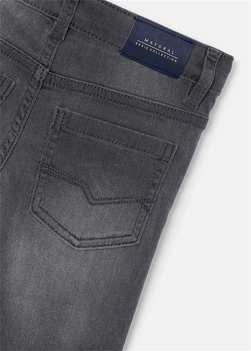 Mayoral Erkek Çocuk Basic Slim Fit Kot Pantolon Gri 515