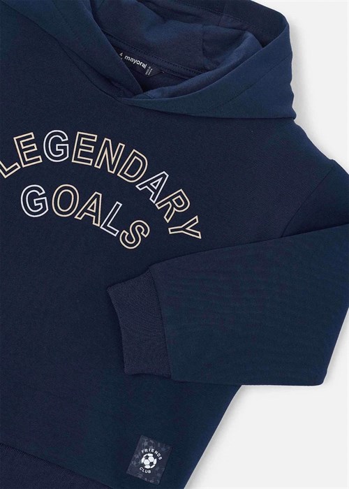 Mayoral Erkek Çocuk Baskılı Kapüşonlu Sweatshirt Lacivert 3435