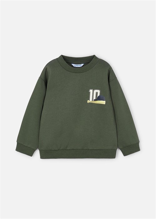 Mayoral Erkek Çocuk Baskılı Sweatshirt Yeşil 4401