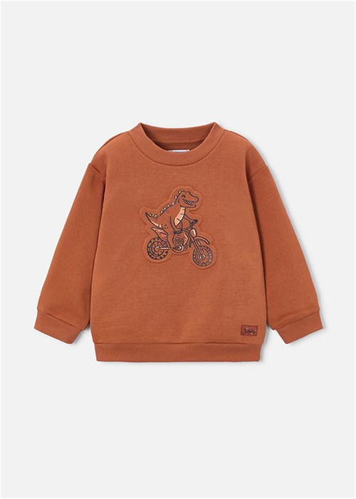Mayoral Erkek Çocuk Baskılı Sweatshirt Kiremit 4459