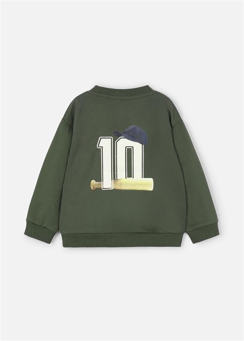 Mayoral Erkek Çocuk Baskılı Sweatshirt Yeşil 4401