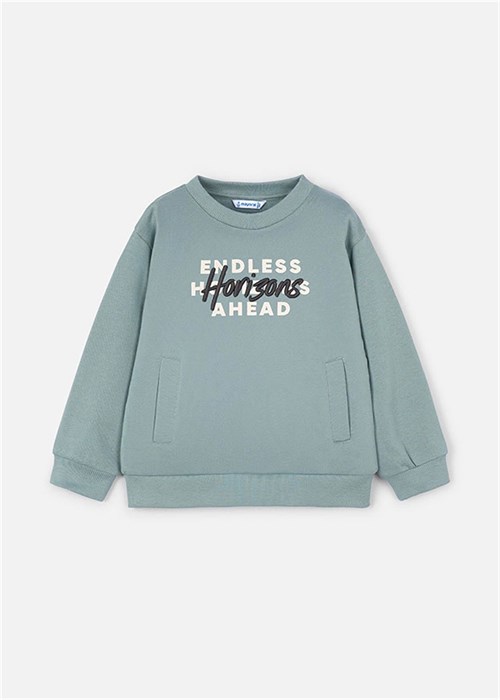 Mayoral Erkek Çocuk Baskılı Sweatshirt Mint 4408