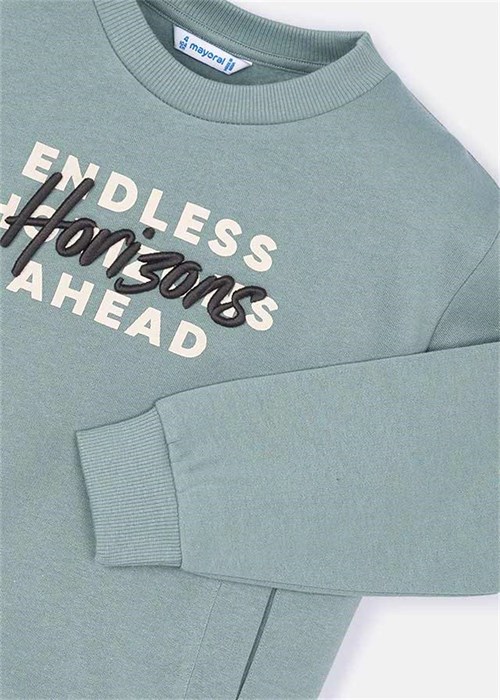 Mayoral Erkek Çocuk Baskılı Sweatshirt Mint 4408