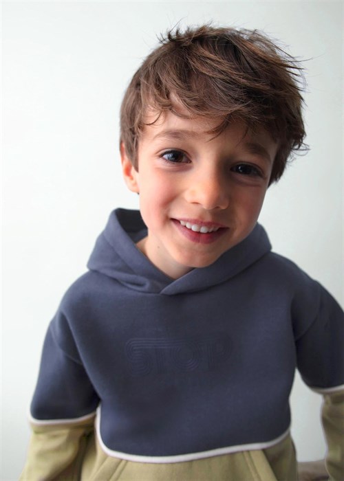 Mayoral Erkek Çocuk Baskılı Sweatshirt Lacivert 4410