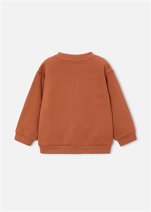 Mayoral Erkek Çocuk Baskılı Sweatshirt Kiremit 4459