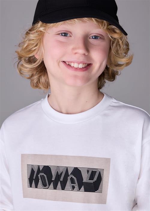 Mayoral Erkek Çocuk Baskılı Uzun Kollu Tişört Beyaz 7013