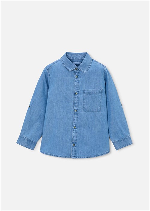 Mayoral Erkek Çocuk Denim Gömlek Mavi 3122