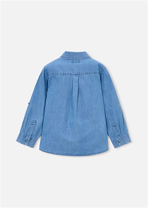 Mayoral Erkek Çocuk Denim Gömlek Mavi 3122