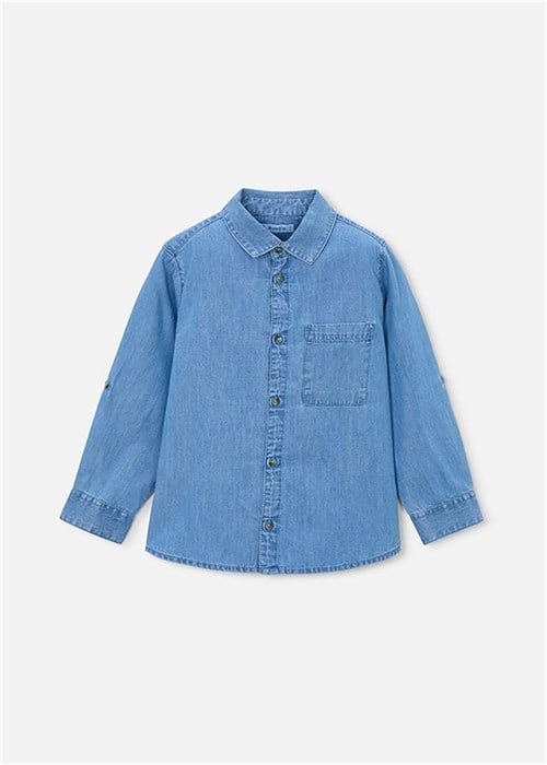 Mayoral Erkek Çocuk Denim Gömlek Mavi 3122