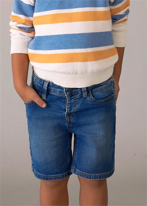 Mayoral Erkek Çocuk Denim Kot Şort Mavi 3205