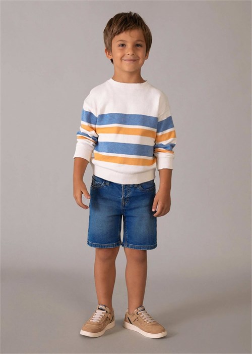 Mayoral Erkek Çocuk Denim Kot Şort Mavi 3205