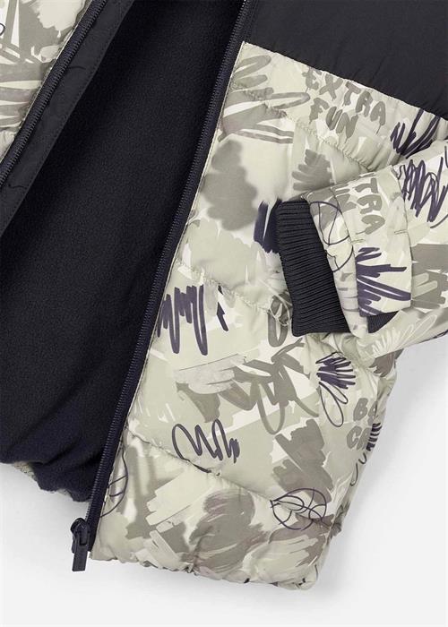 Mayoral Erkek Çocuk Desenli Şişme Mont Siyah 4417