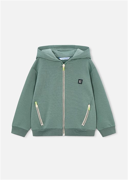 Mayoral Erkek Çocuk Fermuarlı Kapüşonlu Sweatshirt Yeşil 3442