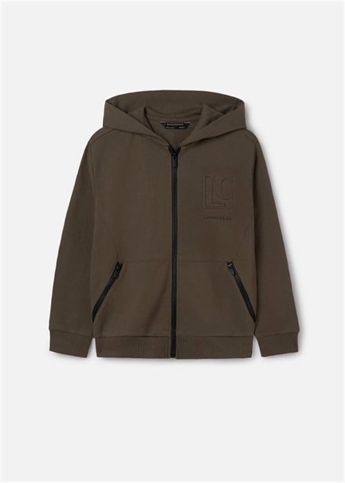 Mayoral Erkek Çocuk Fermuarlı Sweatshirt Vizon 7463