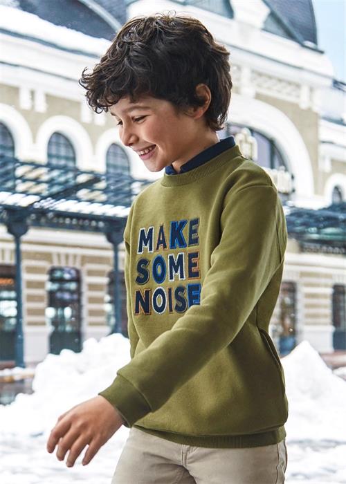 Mayoral Erkek Çocuk İşlemeli Sweatshirt Haki 7488