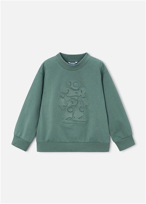 Mayoral Erkek Çocuk Kabartmalı Sweatshirt Yeşil 3434