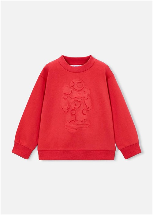 Mayoral Erkek Çocuk Kabartmalı Sweatshirt Kırmızı 3434
