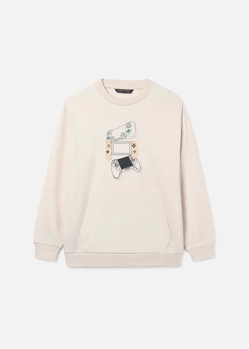 Mayoral Erkek Çocuk Kabartmalı Sweatshirt Bej 6412