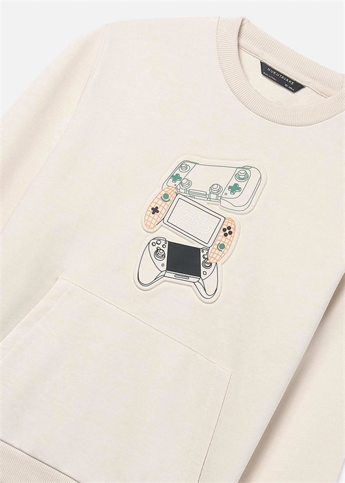Mayoral Erkek Çocuk Kabartmalı Sweatshirt Bej 6412