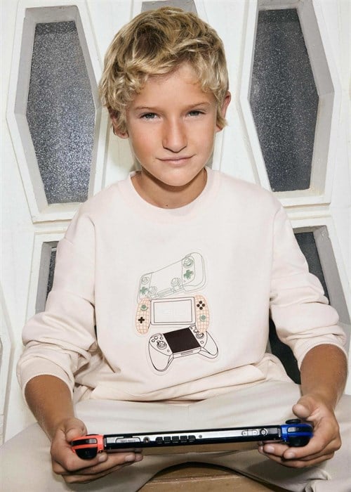 Mayoral Erkek Çocuk Kabartmalı Sweatshirt Bej 6412