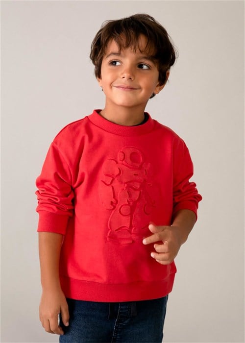 Mayoral Erkek Çocuk Kabartmalı Sweatshirt Kırmızı 3434