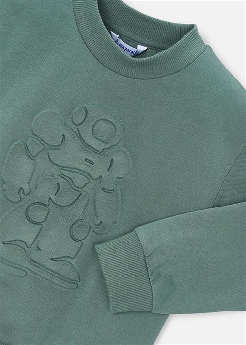Mayoral Erkek Çocuk Kabartmalı Sweatshirt Yeşil 3434