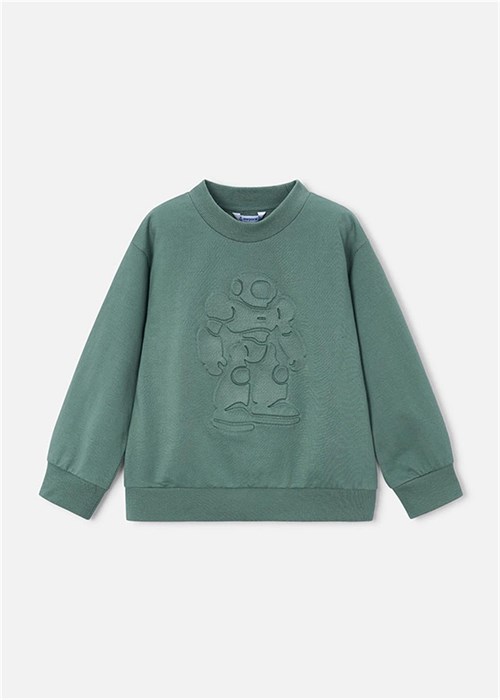 Mayoral Erkek Çocuk Kabartmalı Sweatshirt Yeşil 3434