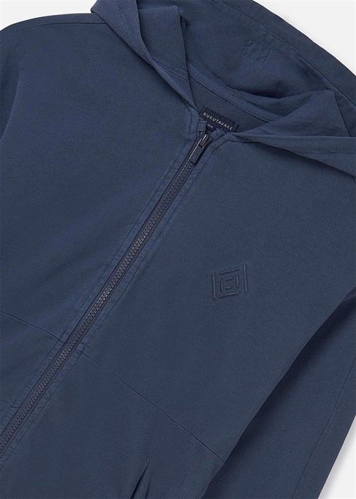 Mayoral Erkek Çocuk Kapüşonlu Fermuarlı Sweatshirt Lacivert 6489